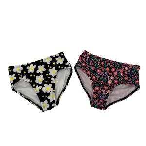 Set of 2 Art Class Cat & Jack Girls Small Floral Daisy Swimwear Bikini Bottoms